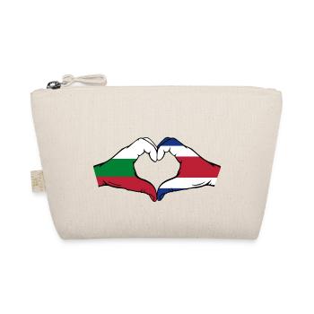 Bulgarien Costa Rica Flagge Hände Herzform - Bio-Täschchen - Natur - Vorne
