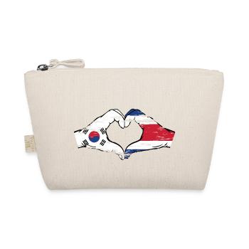 Corée du Sud Costa Rica drapeau mains forme de coeur utilisé - Trousse biologique - nature - Devant