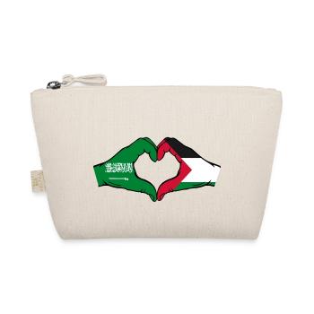 Arabie Saoudite Palestine Drapeau Mains Coeur Forme - Trousse biologique - nature - Devant