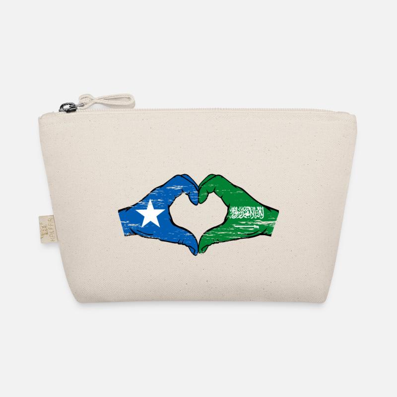 Somalie Arabie Saoudite Drapeau Mains Coeur Forme Utilisé Trousse biologique