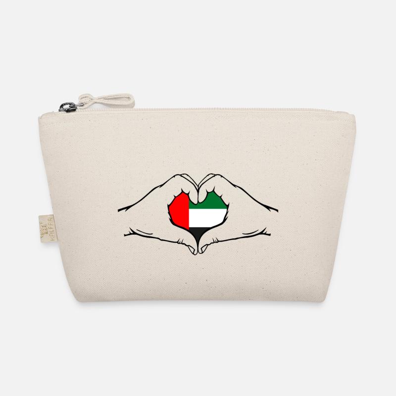 United Arab Emirates Flag Heart Organic Pouch