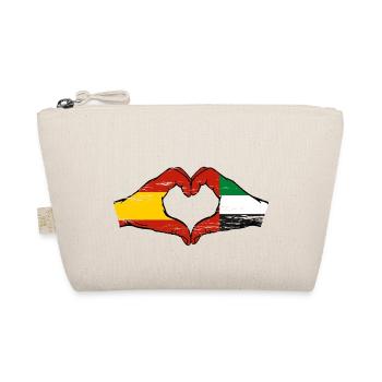 Spain United Arab Emirates Flag Heart - Organic Pouch - nature - Front