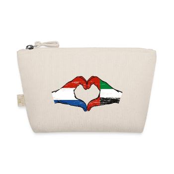 Holland United Arab Emirates Flag Heart - Organic Pouch - nature - Front