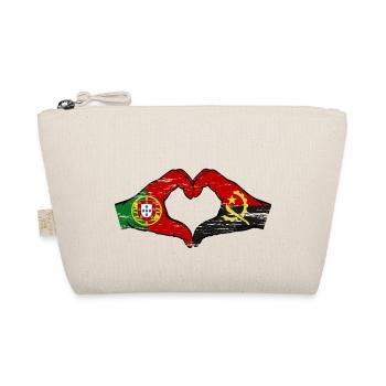 Portugal Angola Flag Hands Heart Shape Used - Organic Pouch - nature - Front
