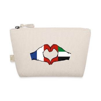 France United Arab Emirates Heart - Organic Pouch - nature - Front