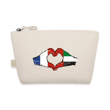 France United Arab Emirates Heart - Organic Pouch - nature - Front