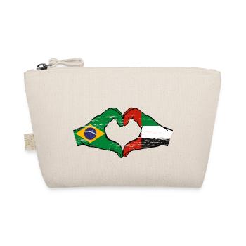 Brazil United Arab Emirates Heart - Organic Pouch - nature - Front