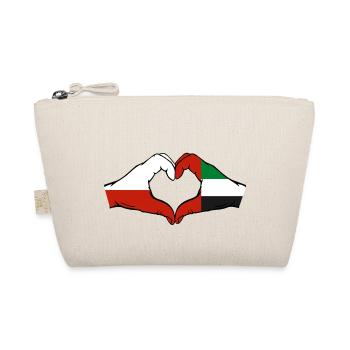 Poland United Arab Emirates Flag Heart - Organic Pouch - nature - Front
