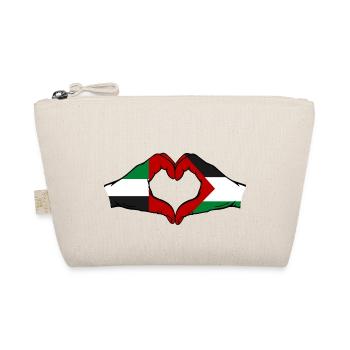 United Arab Emirates Palestine Heart - Organic Pouch - nature - Front