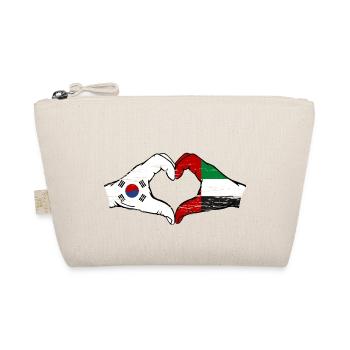 South Korea United Arab Emirates Heart - Organic Pouch - nature - Front