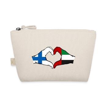 Finnalnd United Arab Emirates Flag Heart - Organic Pouch - nature - Front