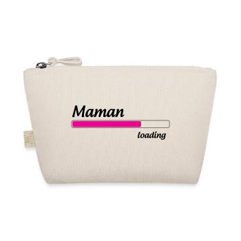 Mama lädt... Bitte warten - Werdende Mutter - Bio-Täschchen - Natur - Vorne