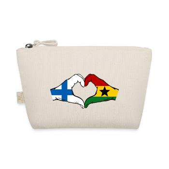 Finlande Ghana Drapeau Mains Coeur Forme - Trousse biologique - nature - Devant