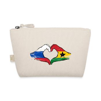 Russie Ghana drapeau mains forme de coeur utilisé - Trousse biologique - nature - Devant