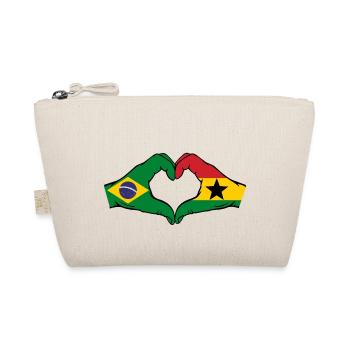 Brésil Ghana Drapeau Mains Coeur Forme - Trousse biologique - nature - Devant