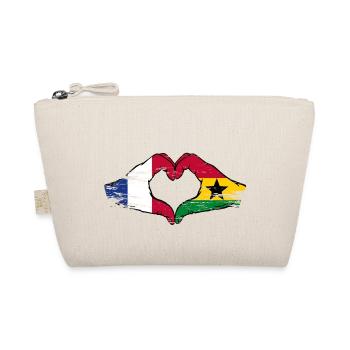 Drapeau de la France Ghana mains forme de coeur utilisé - Trousse biologique - nature - Devant