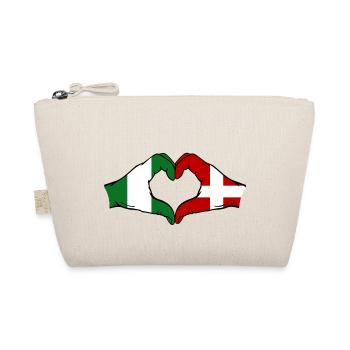 Nigeria Danemark Drapeau Mains Coeur Forme - Trousse biologique - nature - Devant