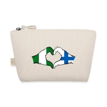 Nigeria Finlande Drapeau Mains Coeur Forme - Trousse biologique - nature - Devant
