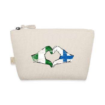 Nigeria Finnland Flagge Hände Herzform used - Bio-Täschchen - Natur - Vorne