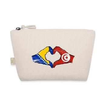 Bosnia Tunisia flag hands heart shape used - Organic Pouch - nature - Front