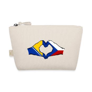 Bosnie République tchèque drapeau mains coeur forme - Trousse biologique - nature - Devant