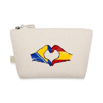 Bosnia Spain flag hands heart shape used - Organic Pouch - nature - Front
