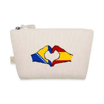 Bosnie Espagne Drapeau Mains Coeur Forme - Trousse biologique - nature - Devant