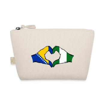 Bosnie Nigeria Drapeau Mains Coeur Forme - Trousse biologique - nature - Devant