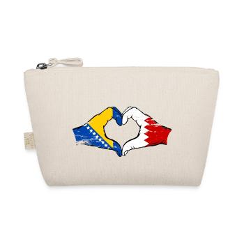 Bosnie Drapeau Bahreïn mains forme de coeur utilisé - Trousse biologique - nature - Devant