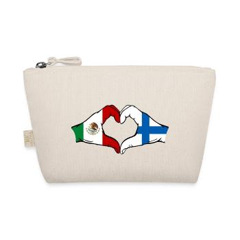 Mexique Finlande Drapeau Mains Coeur Forme - Trousse biologique - nature - Devant