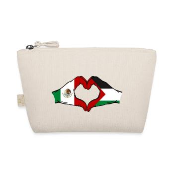 Mexique Palestine Drapeau Mains Coeur Forme - Trousse biologique - nature - Devant