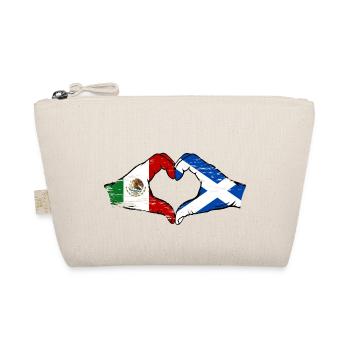 Mexique Ecosse Drapeau Mains Coeur Forme Utilisé - Trousse biologique - nature - Devant