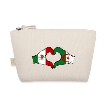Mexique Algérie Drapeau Mains Coeur Forme - Trousse biologique - nature - Devant