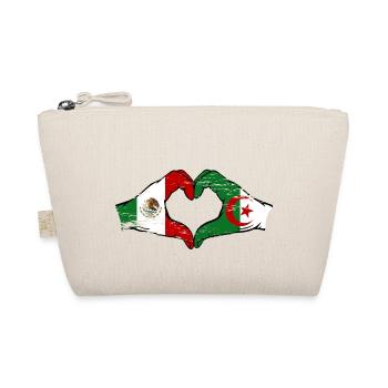 Mexico Algeria flag hands heart shape used - Organic Pouch - nature - Front
