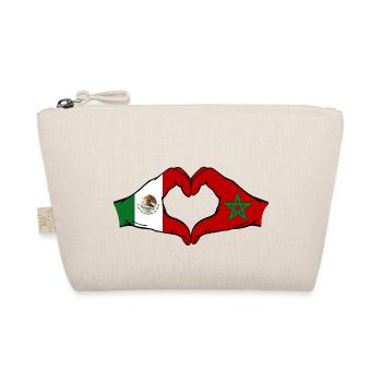 Mexique Maroc Drapeau Mains Coeur Forme - Trousse biologique - nature - Devant