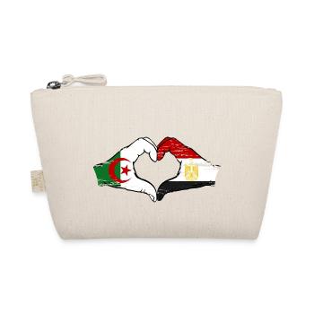 Algeria Egypt Flag Hands Heart Shape Used - Organic Pouch - nature - Front