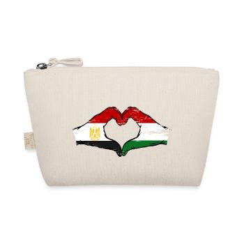 Egypte Hongrie Drapeau Mains Coeur Forme Utilisé - Trousse biologique - nature - Devant
