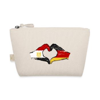 Égypte Allemagne Drapeau Mains Coeur Forme Utilisé - Trousse biologique - nature - Devant