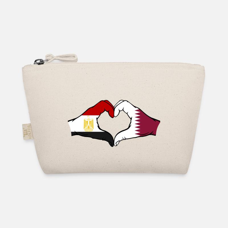 Égypte Qatar drapeau mains forme coeur Trousse biologique