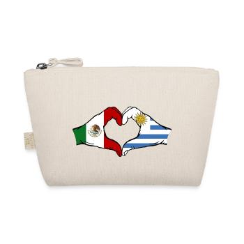 Mexique Uruguay drapeau mains forme de coeur utilisé - Trousse biologique - nature - Devant