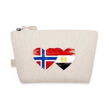 Norway Egypt Flag Hands Heart Shape Used - Organic Pouch - nature - Front