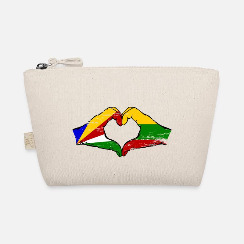 Seychelles Lituanie drapeau mains forme de coeur utilisé Trousse biologique
