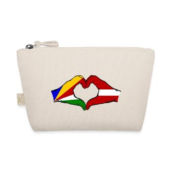 Seychelles Lettonie Drapeau Mains Coeur - Trousse biologique - nature - Devant