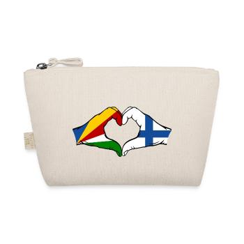 Seychelles Finlande Drapeau Mains Coeur Forme - Trousse biologique - nature - Devant