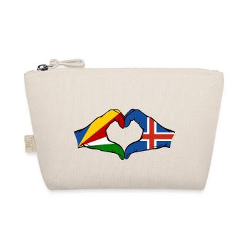 Drapeau des îles Seychelles mains en forme de coeur - Trousse biologique - nature - Devant