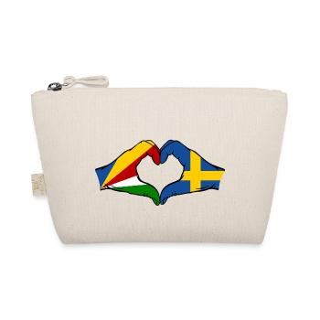 Seychelles Suède Drapeau Mains Coeur Forme - Trousse biologique - nature - Devant