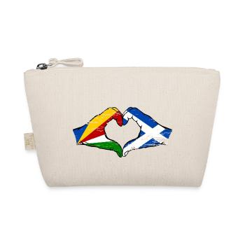 Seychelles Écosse drapeau mains forme de coeur utilisé - Trousse biologique - nature - Devant