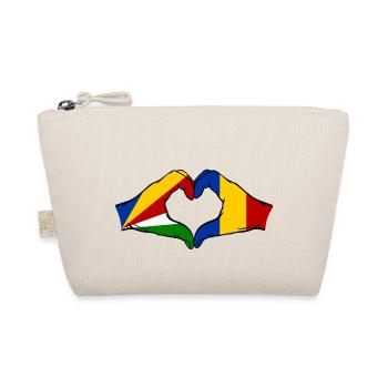 Seychelles Roumanie Drapeau Mains Coeur Forme - Trousse biologique - nature - Devant