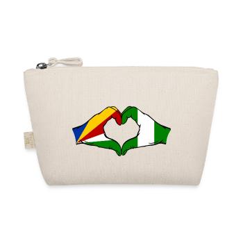 Seychelles Nigeria Drapeau Mains Coeur Forme - Trousse biologique - nature - Devant