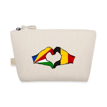 Seychelles Belgique Drapeau Mains Coeur Forme - Trousse biologique - nature - Devant